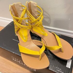 Strappy Summer Gladiator Sandals Yellow - US 5.5